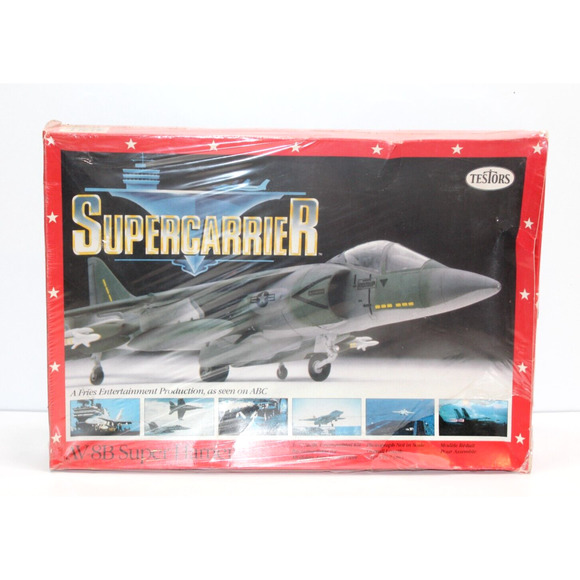 Testors Supercarrier AV-8B Harrier 1/72 Plastic Model Kit 285 New Sealed - Picture 1 of 6